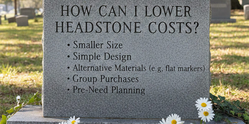 How can I lower headstone costs