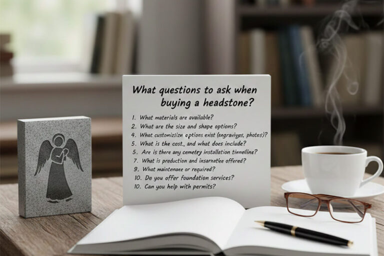 What questions to ask when buying a headstone
