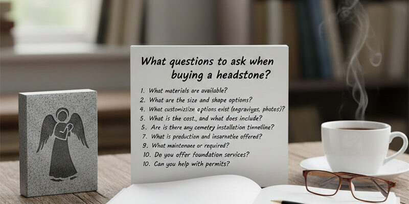 What questions to ask when buying a headstone