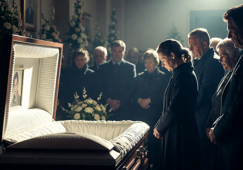What should you expect if you're attending a funeral with an open casket visitation