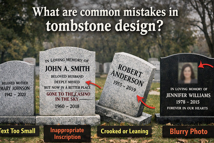What are common mistakes in tombstone design