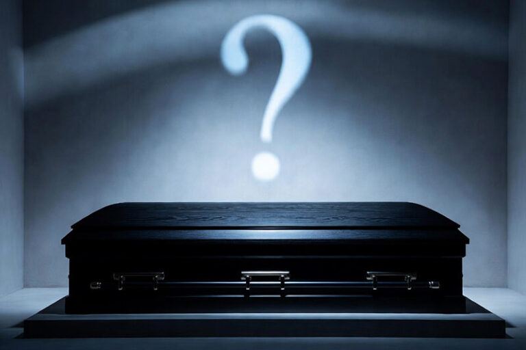 What does a black casket mean