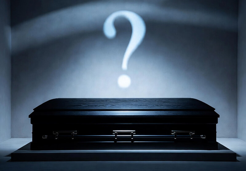 What does a black casket mean