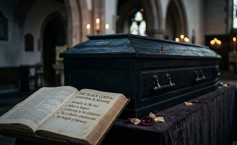 What does a black casket mean3