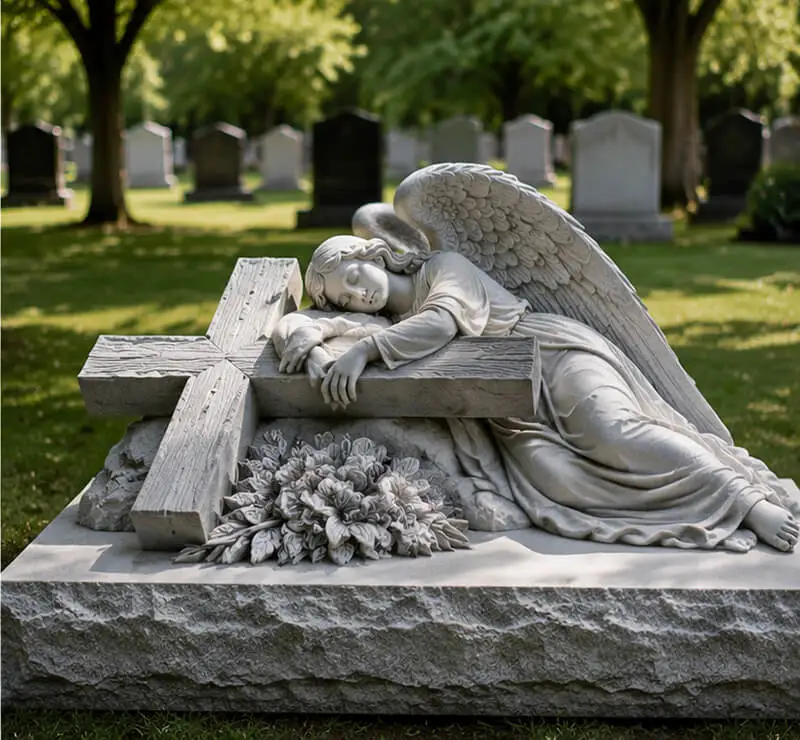 What does a sideways cross on a grave mean2