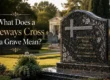 What does a sideways cross on a grave mean3