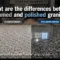 What are the differences between flamed and polished granite
